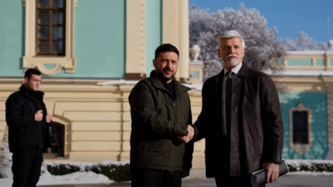 Český prezident Petr Pavel pricestoval do Kyjeva