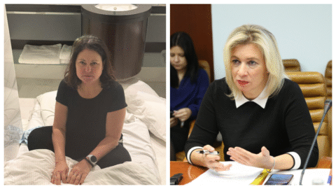 Rusko: Zacharovová sa vysmieva Slovenke Mathernovej, že počas útoku na Kyjev spala na podlahe v kúpeľni